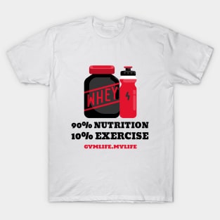 Workout Motivation | Nutrition Vs Exercise T-Shirt